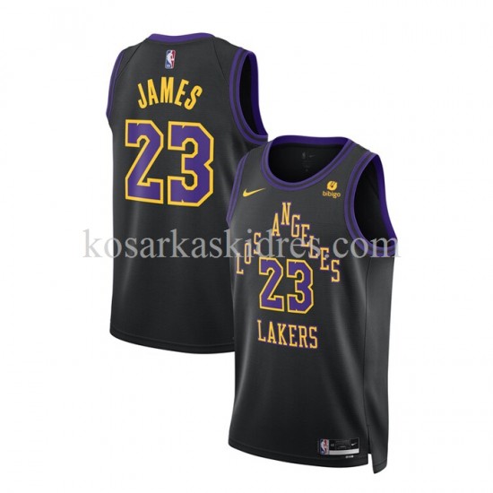 Los Angeles Lakers Dres LeBron James 23 Nike 2023-2024 City Edition Crno Swingman
