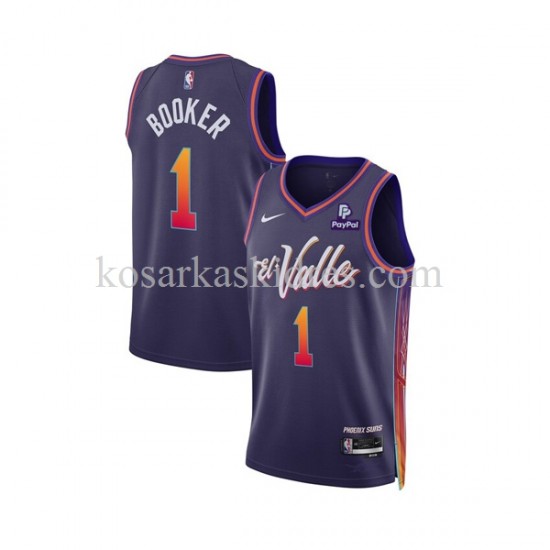 Phoenix Suns Dres Devin Booker 1 Nike 2023-2024 City Edition Ljubičasta Swingman