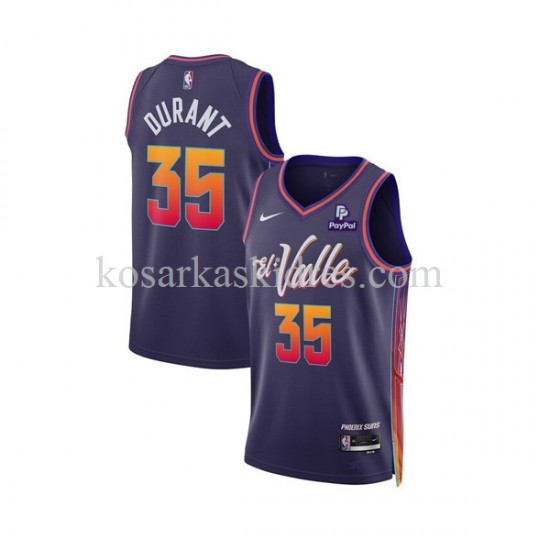 Phoenix Suns Dres Kevin Durant 35 Nike 2023-2024 City Edition Ljubičasta Swingman