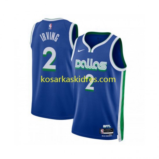 Dallas Mavericks Dres Kyrie Irving 2 Nike City Edition 2022-2023 Plava Swingman