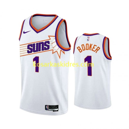 Phoenix Suns Dres DEVIN BOOKER 1 ASSOCIATION EDITION 2023-2024 Bijela Swingman
