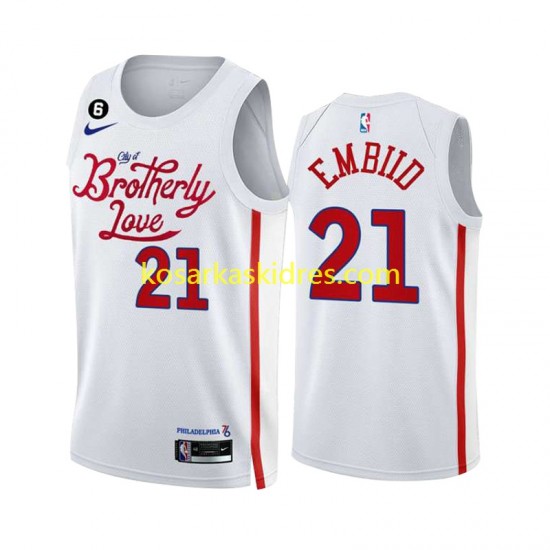 Philadelphia 76ers Dres JOEL EMBIID 21 Nike 2022-2023 City Edition Bijela Swingman