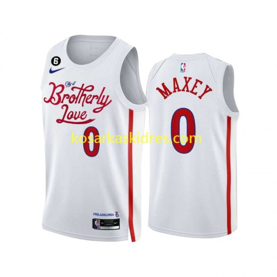 Philadelphia 76ers Dres Maxey Nike 2022-2023 City Edition Bijela Swingman