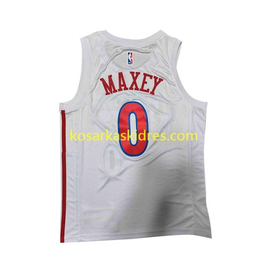 Philadelphia 76ers Dres Maxey Nike 2022-2023 City Edition Bijela Swingman