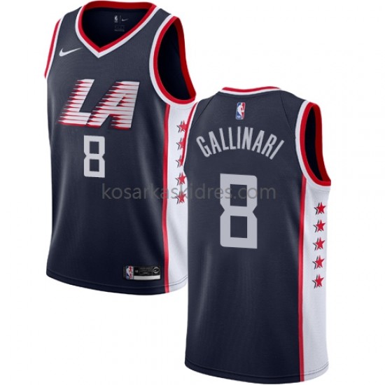 Los Angeles Clippers Dres Danilo Gallinari 8 2018-19 Nike City Edition Navy Swingman