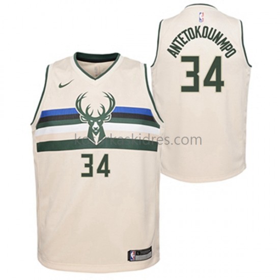 Milwaukee Bucks Dres Giannis Antetokounmpo 34 Nike City Edition Swingman