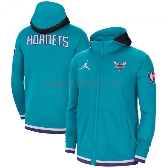 Charlotte Hornets Nike 75th Anniversary Teal Jakna s kapuljačom s patentnim zatvaračem