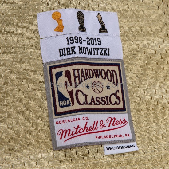 Dallas Mavericks Dres Dirk Nowitzki 41 HWC Harwood Classics 1998-2019 Swingman