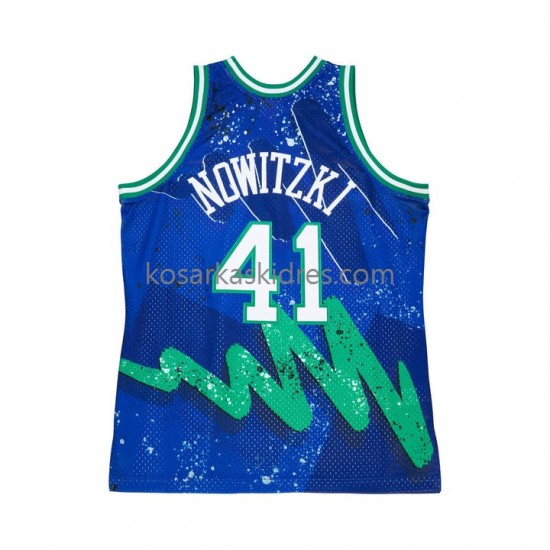 Dallas Mavericks Dres Dirk Nowitzki 41 Hyper Hoops Mitchell Ness 1998-99 Teal Swingman