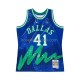 Dallas Mavericks Dres Dirk Nowitzki 41 Hyper Hoops Mitchell Ness 1998-99 Teal Swingman