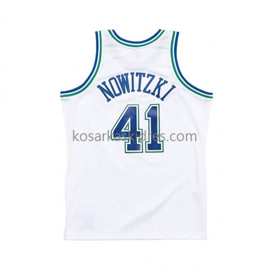 Dallas Mavericks Dres Dirk Nowitzki 41 Mitchell Ness 1998-99 Bijela Swingman
