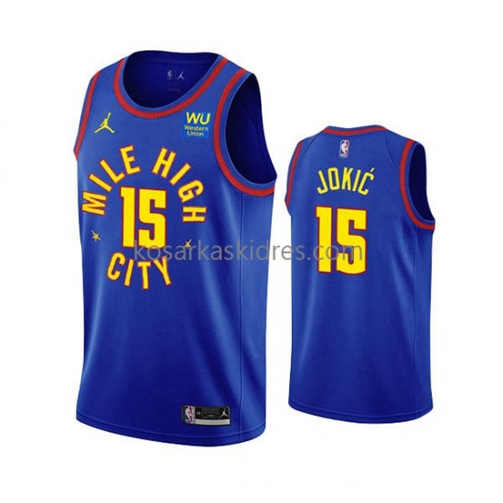 Denver Nuggets Dres Nikola Jokic 15 Jordan 2022-23 Statement Edition Royal Swingman