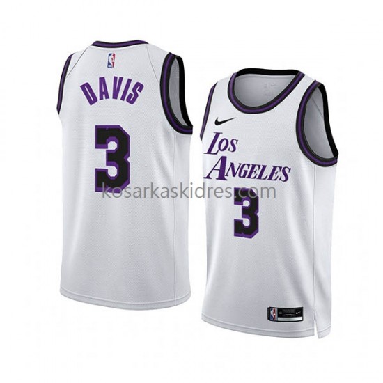 Los Angeles Lakers Dres Anthony Davis 3 Nike 2022-23 City Edition Bijela Swingman