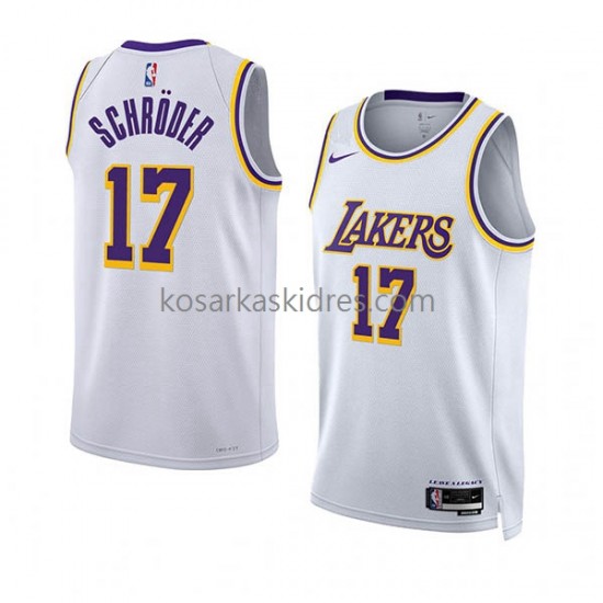 Los Angeles Lakers Dres Dennis Schroder 17 Nike 2022-23 Association Edition Bijela Swingman