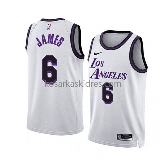 Los Angeles Lakers Dres LeBron James 6 Nike 2022-23 City Edition Bijela Swingman